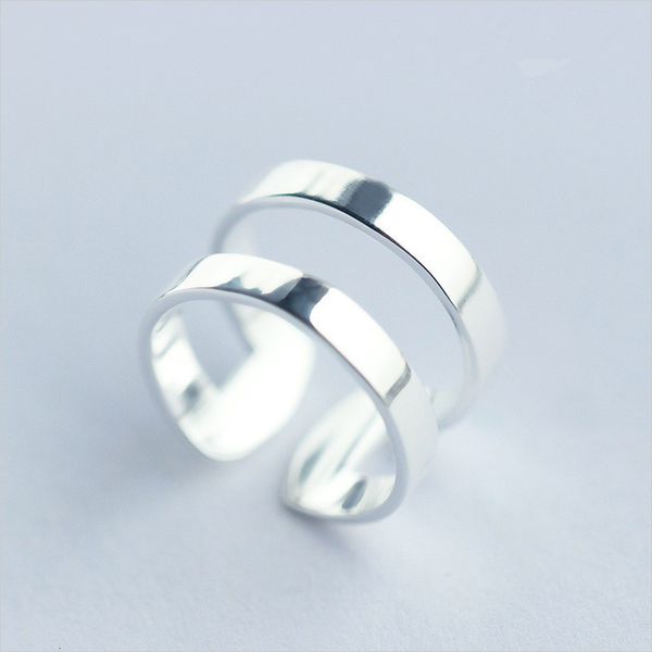 

100% 12mm authentic real.925 sterling silver fine jewelry double rows geometric wider band long ring finger adjustable gtlj1446, Golden;silver