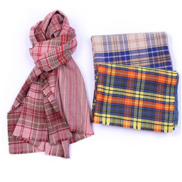 

fashion plaid warm tassel shawl autumn winter scarf women long soft scarf