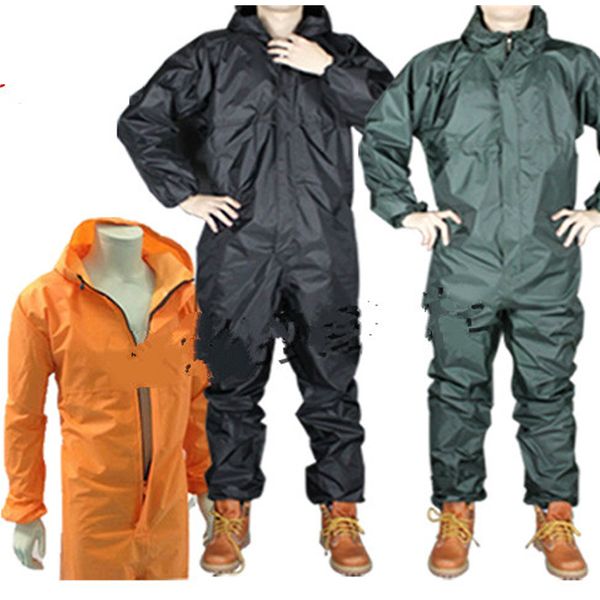 

1pcs waterproof windproof conjoined raincoats overalls electric motorcycle fashion raincoat men and women rain suit rainwear, Black;blue