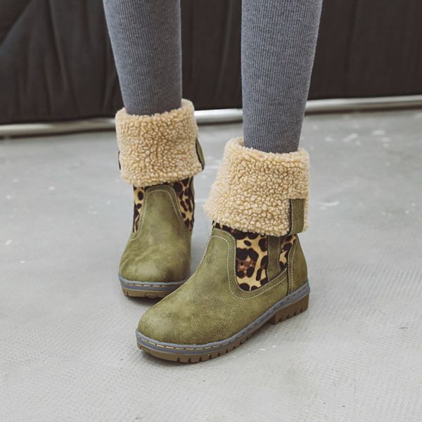 

big size 9 10 11-17 boots women shoes ankle boots for women ladies shoes woman winter matching color round head sleeve, Black