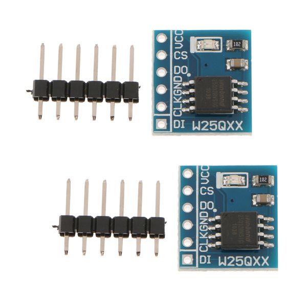 

2pcs norflash storage module 128m-bit 64m-bit flash spi interface control module