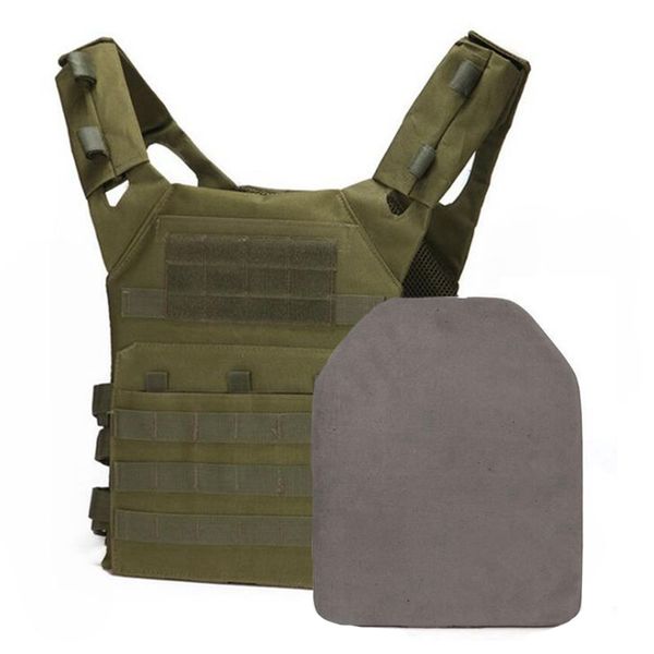 

tactical gear cs wargame eva body armor carrier jpc vest plate dummy armor ballistic model foam black 2 pcs, Camo;black