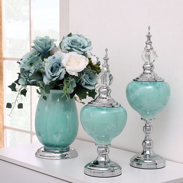 

luxurious european home decorative accessories fashion europe ceramic figurines ornaments wedding tableflower modern vase