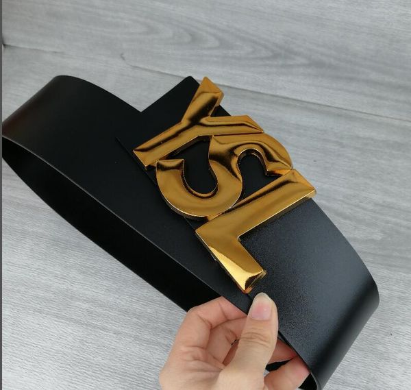 

2020 new 7cm wide belt, red and black, y, s. l fashion designer brand, women designer and pattern, Blue;gray