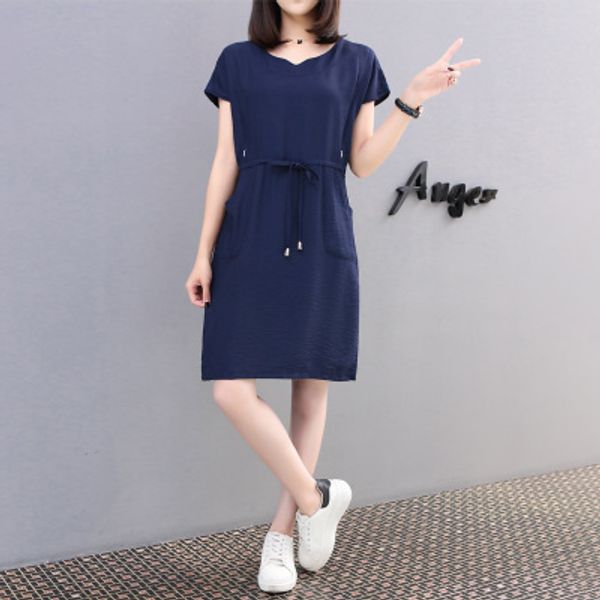 

2020 spring and summer short sleeve postpartum women cotton lactation dress drawstring waist breastfeeding dress nursing dress, Black;gray