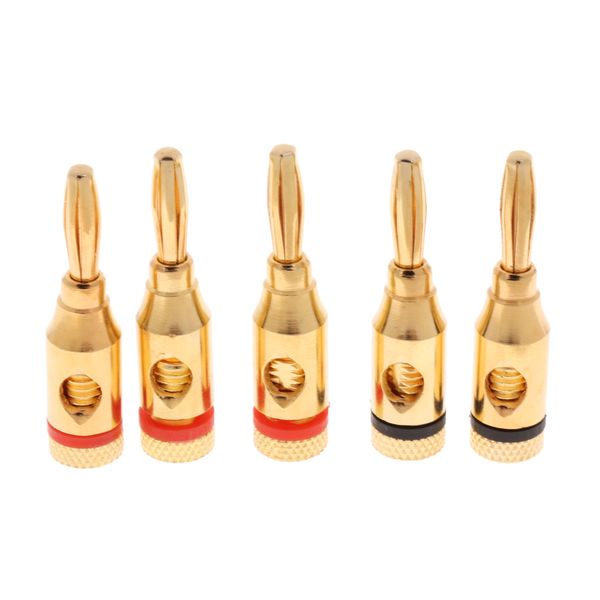

24k gold plated speaker cable wire male to female connector banana plug