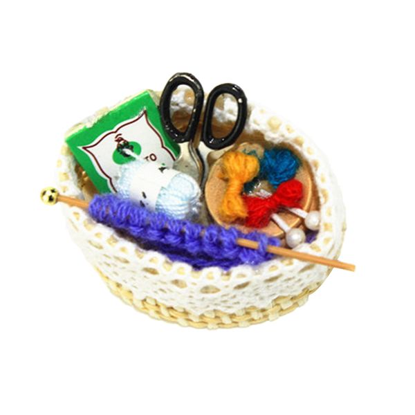 

1:12 scale dollhouse wool knitting tools for room handmade decor parts