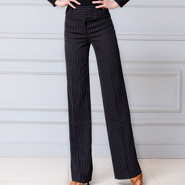 

female latin dancing pants professional ballroom dance competition costumes women rumba tango samba salsa dance trousers vo357, Black;red