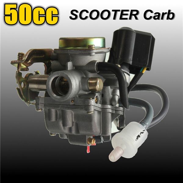 Freeshipping 50CC Scooter Vergaser Moped Carb für 4-Takt GY6 SUNL ROKETA JCL Qingqi Vento