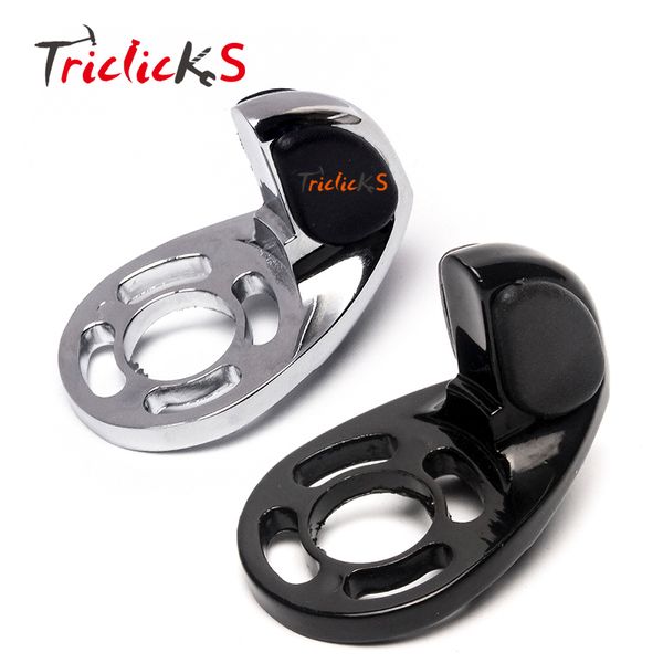 

triclicks motorcycle black chrome throttle wrist pad rest cruise assist cnc hand grips control assist for style grips iso-grips