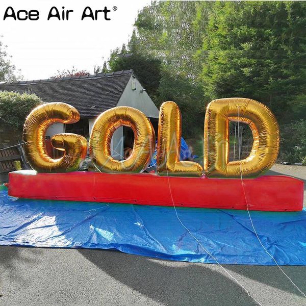 

portable inflatable alphabets,shimmering inflatable letters,"golden 1200" for party ,stage or promotion