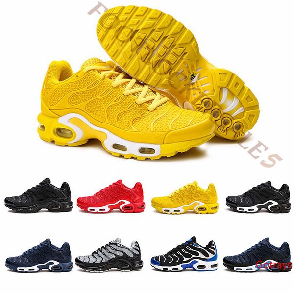 

size 13 new tn plus yellow red black running shoes utility fashion mens sports casual shoes 2019 designer man sneakers trainers 40-47