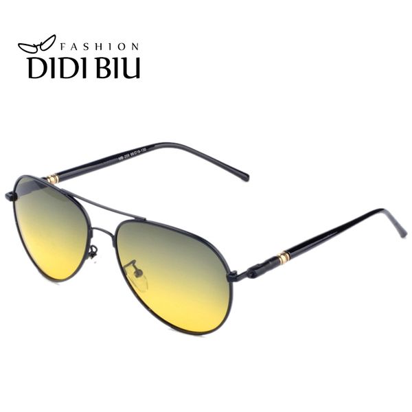 

night vision polarized sunglasses men drivers aviation glasses casual driving yellow green lens eyeglasses h608, White;black