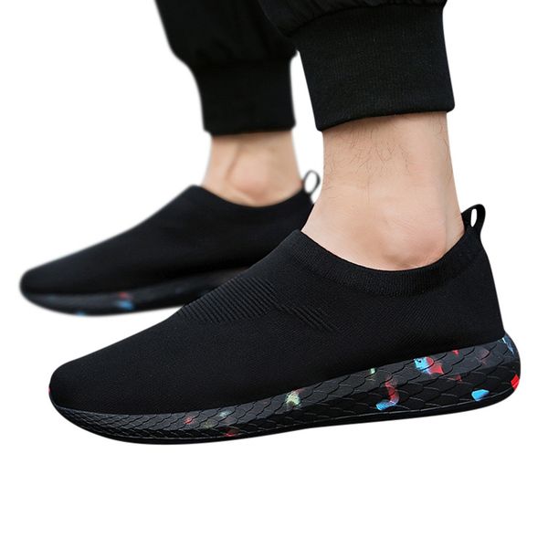 

men outdoor knit lightweight mesh sneakers breathable fashion running shoes