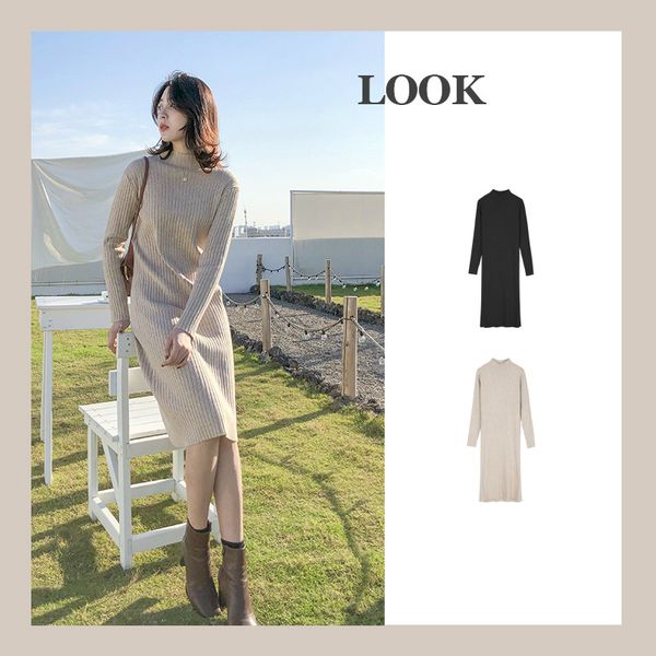 

пол - высокое - воротник свитер платья с колен - нижняя юбка, White;black