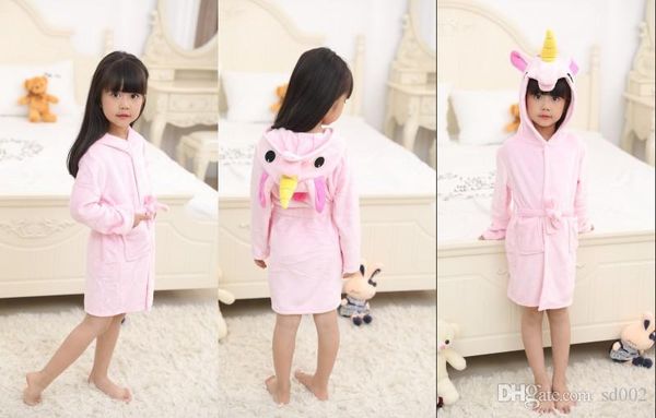 

unicorn pink baby home clothing cartoon tianma robe bathrobe baby hooded cap stars animal pajamas colorful fashion 26cy a1, Blue;gray