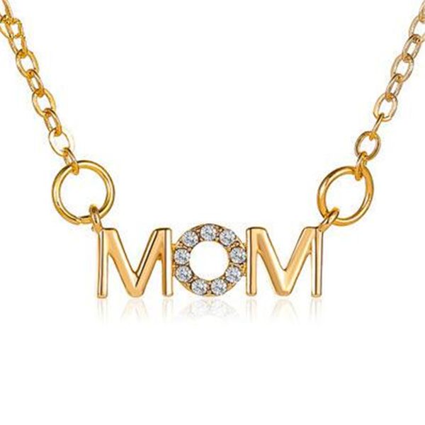 

letter mom necklace necklaces for moms mother's day gifts 2020 new design fashion metal gold color pendant, Golden;silver
