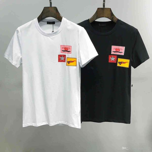 

20ss мђжкой дизайнеѬ ђболки вокого каева мђжин, женин енникђ ver енник, White;black