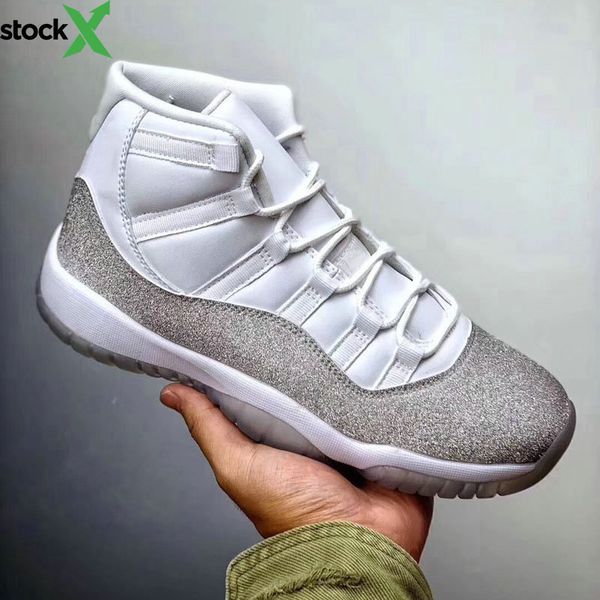 

fashion 11 11s mens basketball shoes high wmns metallic silver sports sneakers baskets jumpman trainers athletic des chaussures zapatos