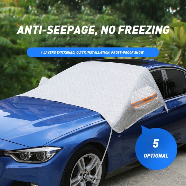 

universal car half covers sunshade styling foil waterproof thicken car snow shield anti-uv snow protection covers for cars