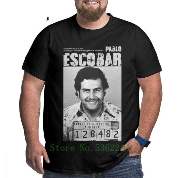 

пабло эскобар футболка мафия scareface лучано каплун футболка мужская одежда tee big tall t shirt cotton большой плюс размер 4x 5x 6x, White;black