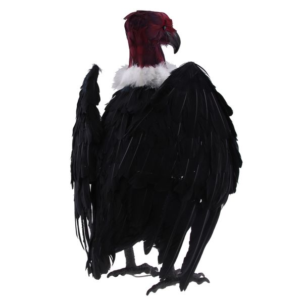

fake artificial black vulture bird realistic taxidermy home garden decor new
