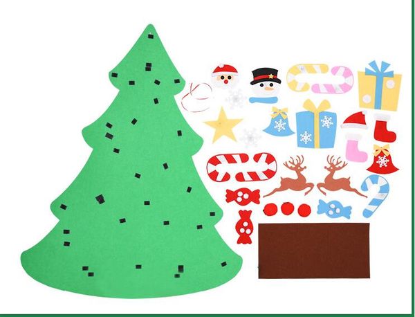 

christmas tree diy felt kids puzzle hand-made toys creative xmas supplies pendant home christmas party decoration new lxl632-l