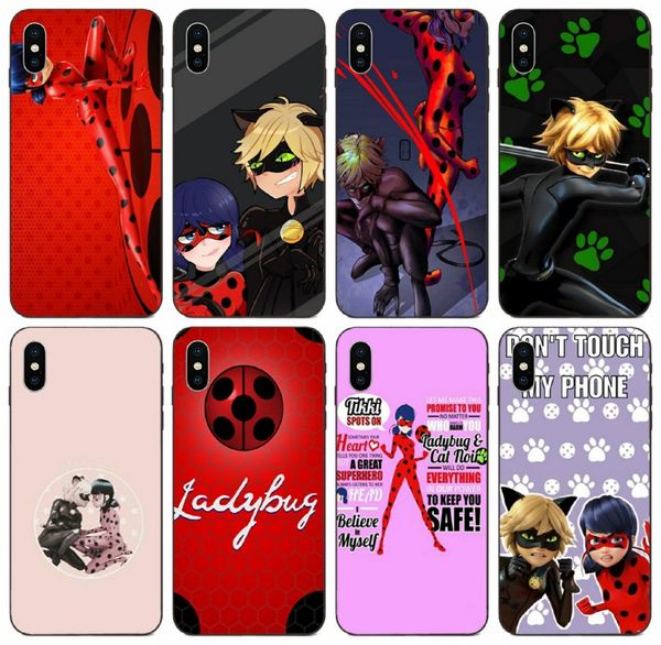 

[tongtrade] pretty miraculous ladybug design case for iphone 11 pro x xs max 6s 5s 5c 5 plus samsung a40s a50s huawei nova 5t silicone case