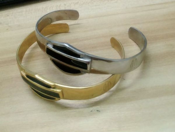

european and american fashion halley stainless steel bracelet jewelry, Black