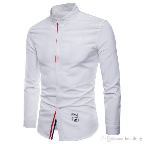 

man long sleeve shirt fund personality spelling color foreign trade trend men's wear affairs long sleeve shirt