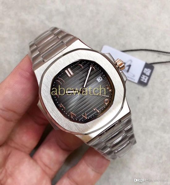 

luxury brand watch 40mm automatic watch 316l stainless steel sapphire glass machinery 5711 series, Slivery;brown