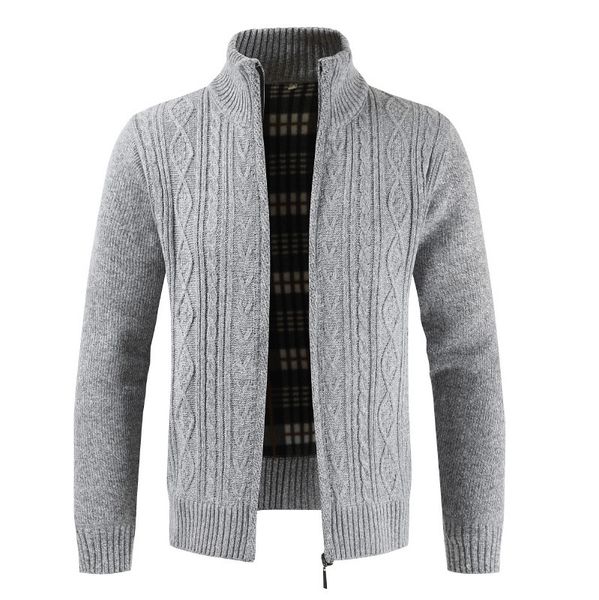 

мужские куртки 2019 зима новый свободного покроя вязать куртка мода сплошной цвет пальто британский стиль свитер нежная одежда 5 цвет красны, Black;brown