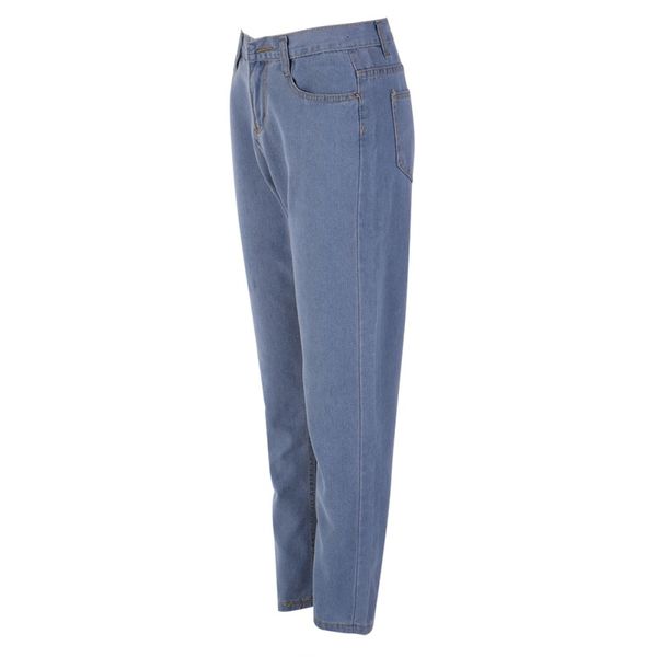 

fashion women's high waist washed light blue true denim comfortable pants female women jeans autumn