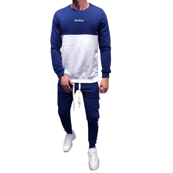 

ensemble мужские осень зима сгущает толстовка топ брюки гарнитуры спортивный костюм eb костюмы мужская одежда набор ансамбль homme 2 шт, Gray