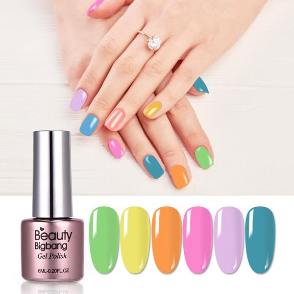 

beautybigbang 36colors pure color 6ml soak-off gel nail polish uv lamp gel varnishes for manicure nail art nails accessoires, Red;pink