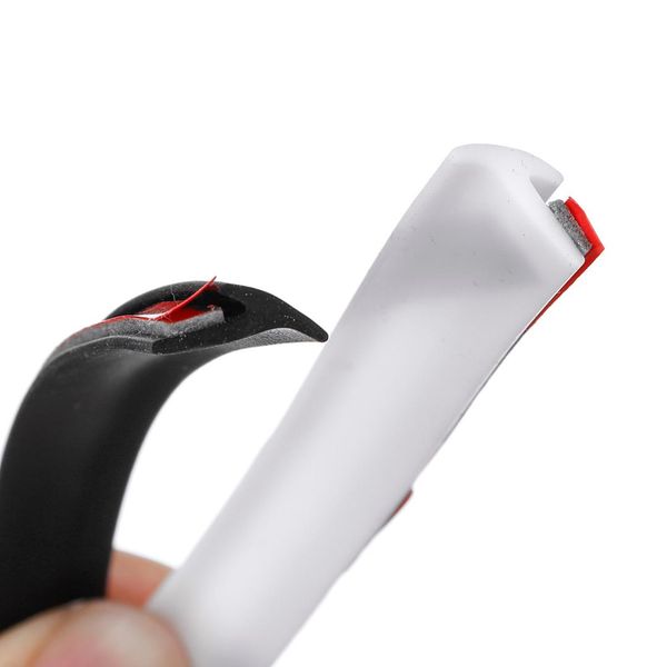 

2m slanted t-type car door gap rubber sealing strip sticker seal sound insulation weatherstrip edge sealant black white
