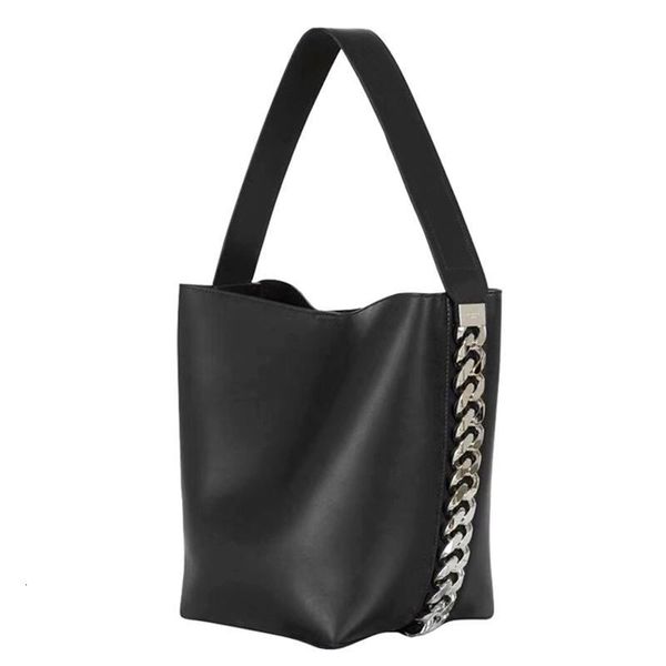 

large women handbag designer shoulder bag for female big bucket bag pu leather versatile lady totes black