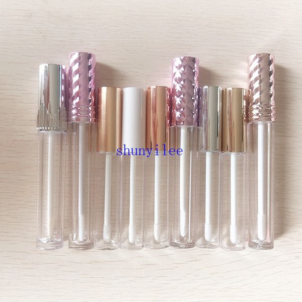 Tubos de brilho labial vazios Transparent Lipgloss recipientes de lipstick reabastecível Lipstick Balm Garrafas Recipiente Cosmético com rolhas de borracha para meninas