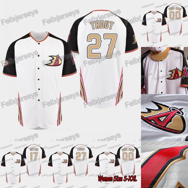 

los angeles 2019 anaheim ducks crossover 27 mike trout albert pujols andrelton simmons shohei ohtani angels david fletcher jersey, Blue;black