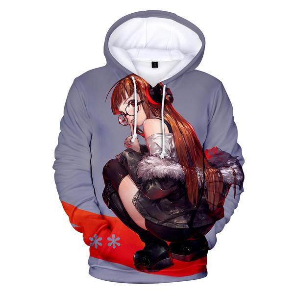 

2019 new fashion 3d persona5 hoodies men/women fashion hip hop young people anime hoodie game cool persona5 sweatshirts, Black