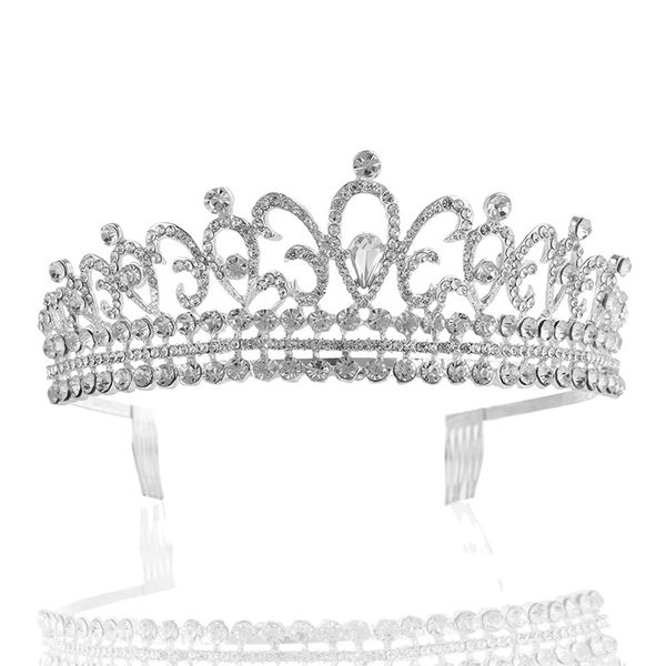 

свадебная вечеринка 14x5см диадемы из бисера с цветочными листьями невесты с короной из бриллиантов и головных уборов для невесты, исполняющ, White;golden