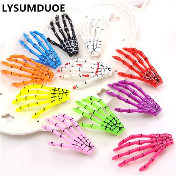 Halloween Hairpin Gothic Punk Zombie Skeleton Hand Girls Clips