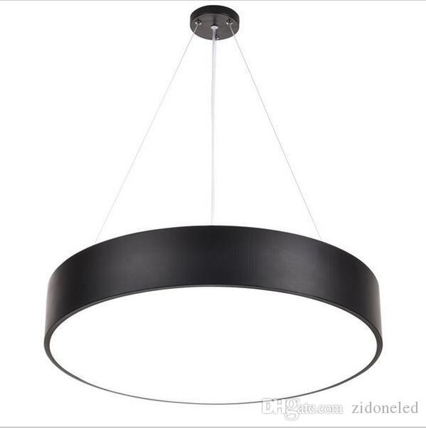 

modern minimalism led pendant light round chandeliers black lighting fixtures for office study room livingroom bedroom ac85-265v