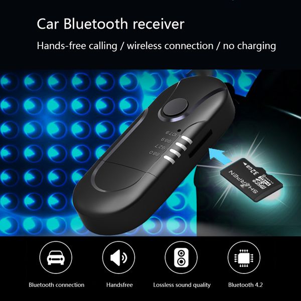 

bluetooth receiver wireless usb aux audio adapter for car mp3 player speaker handscar kit fm modulator tf music adapter 40
