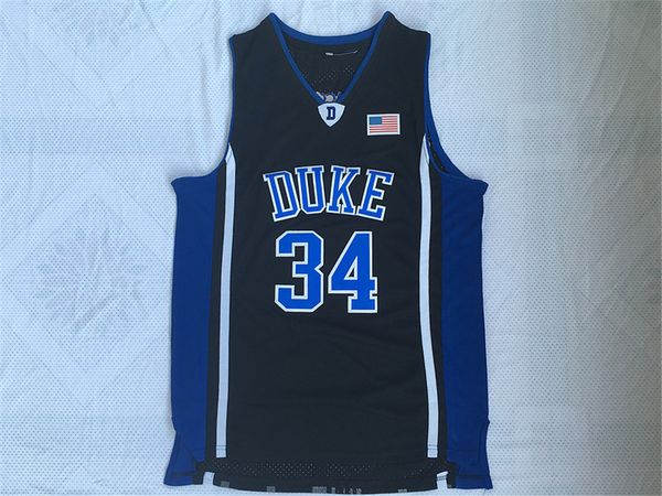 

ncaa duke blue devils #34 wendell carter jr jersey stitched college jersey - black