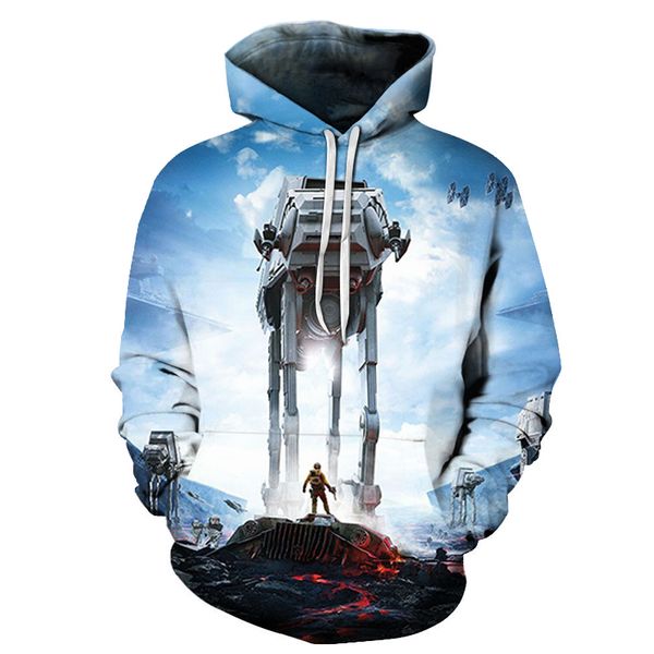 

2018 новый tide толстовка мужская с длинным рукавом печати толстовка досуг 3d толстовки мужчин и женщин с капюшоном толстовка одежда, Black