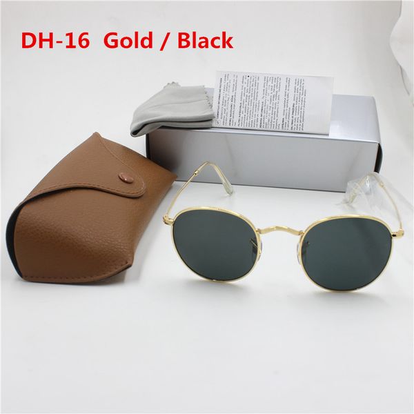 

Yxvaxl fa hion round ungla e men women de igner brand ungla e gold metal black dark 50mm gla len e better brown ca e
