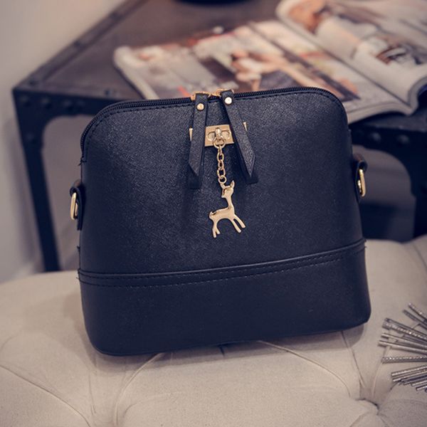 

newly pu leather handbag decorative deer small messenger shoulder bag for women girl ms88