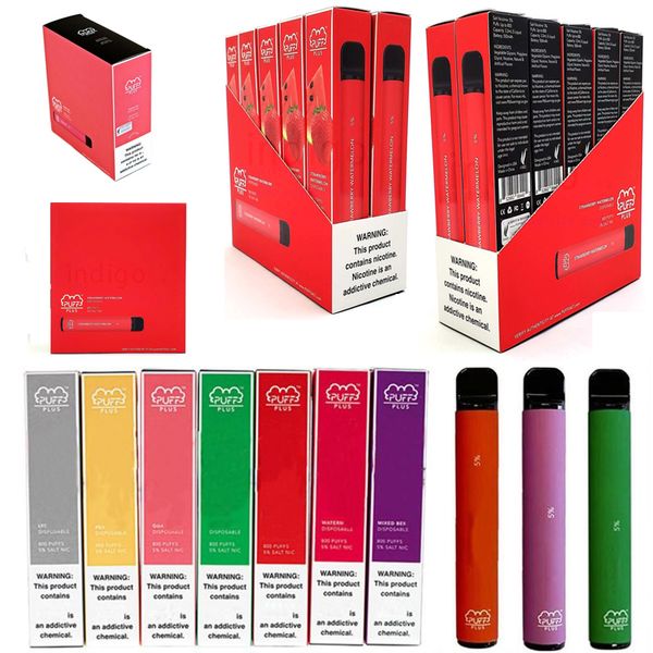 

Новый Puff Plus одноразовое устройство Pod с кодом безопасности 550mAh батарея 2.3 мл Puffbar Vape Bar ручки 8 цветов одноразовые электронные сигареты PUFF BAR пустой