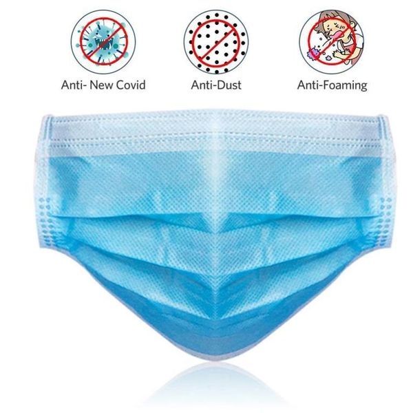 

dhl 50pcs 7264991 face mask quality assurance 7339044 meltblown mouth disposable mascherine face masks nonwove 3 layer ply anti-dust 95% 06